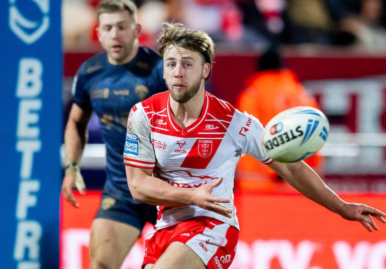 Picture by Allan McKenzie/SWpix.com - 27/02/2025 - Rugby League - Betfred Super League Round 3 - Hull KR v Salford Red Devils - Sewell Group Craven Park, Hull, England - Hull KR's Danny Richardson.