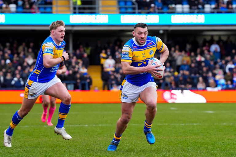 Picture by Olly Hassell/SWpix.com - 02/03/2025 - Rugby League - Betfred Super League Round 3 - Leeds Rhinos v Castleford Tigers - AMT Headingley, Leeds, England - Jake Connor of Leeds