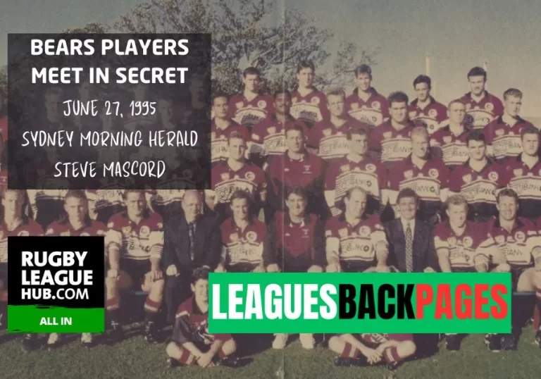 Bears players meet in secret (1995)