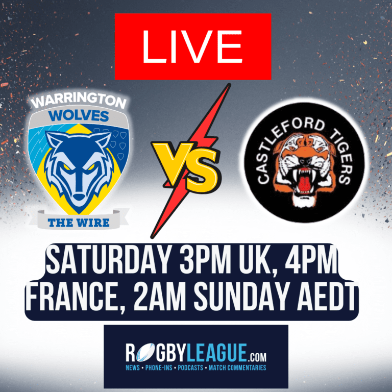 Live commentary: Warrington v Castleford in Super League from Halliwell Jones Stadium