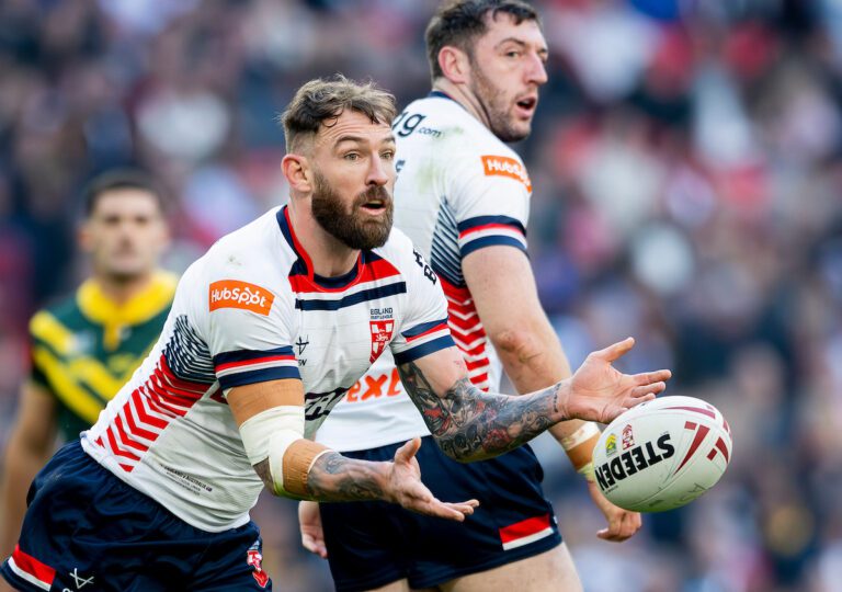 Picture by Allan McKenzie/SWpix.com - 25/10/2025 - Rugby League - 2025 ABK Beer Rugby League Ashes - England v Australia - Wembley Stadium, London, England - England's Daryl Clark.