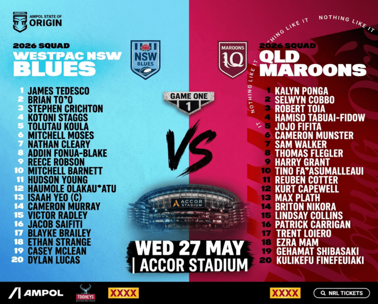 Origin I teams named