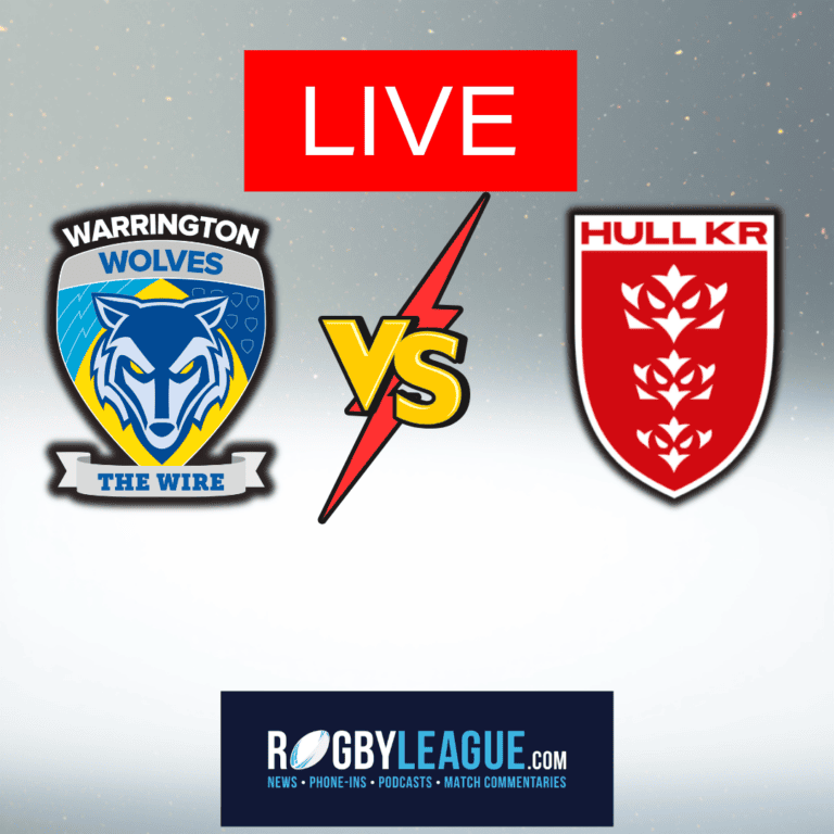 Live commentary: Warrington v Hull KR in Super League from Halliwell Jones Stadium